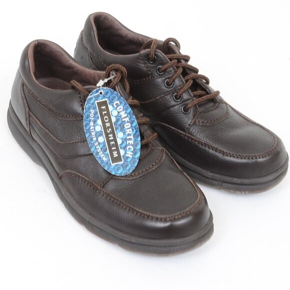 Florsheim Comfortech Men\'s 9.5 Brown Leather Comfort Shoes Work Office Vacay NEW